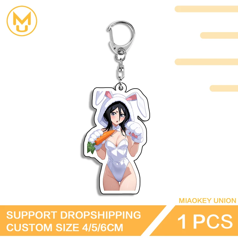 Bunny Anime Girl Standing Posture Lively Innovative Double Sided Acrylic Key Chains HD Pattern Ingenious Costumes Jewelry
