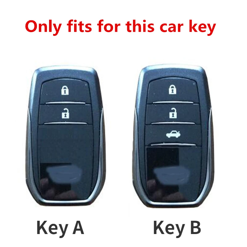 Metal Car Key Cover Case Shell for Toyota Hilux Fortuner Land Cruiser Camry Coralla Crown RAV4 Highland Interior Accessories