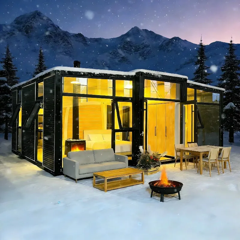 Custom Expandable Container House with Trailer Mobile House 20ft 40ft Removable for Resort Dormitory Use