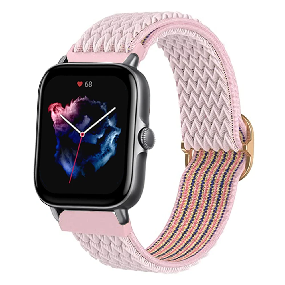 20mm/22mm band For Amazfit GTS 4/2/2e/3/GTS2 Mini/GTR 4/3/Pro/GTR2/47mm/42mm/stratos Nylon correa Bracelet Amazfit bip strap image 2