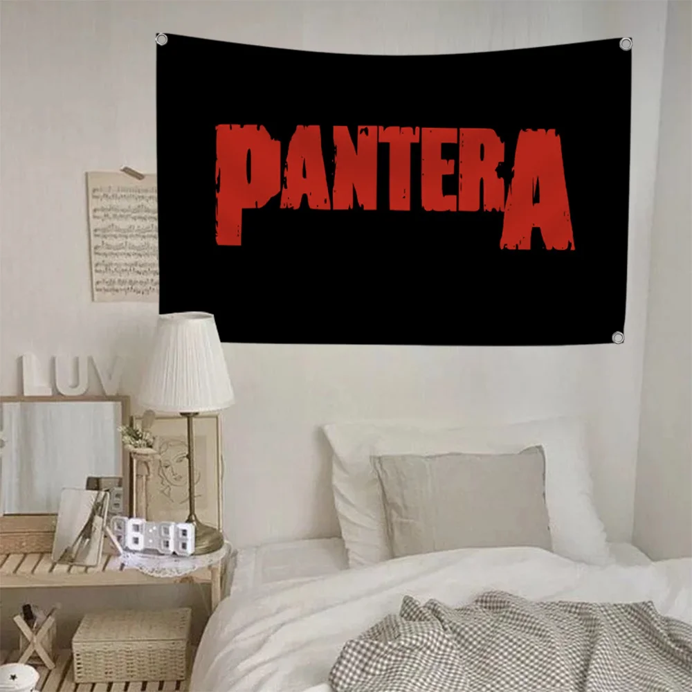 Double Penetration  Pantera Fall Decor Home Garden Custom Flag to Hang Flags for Bedrooms Outdoor Decoration Tapestry Banners