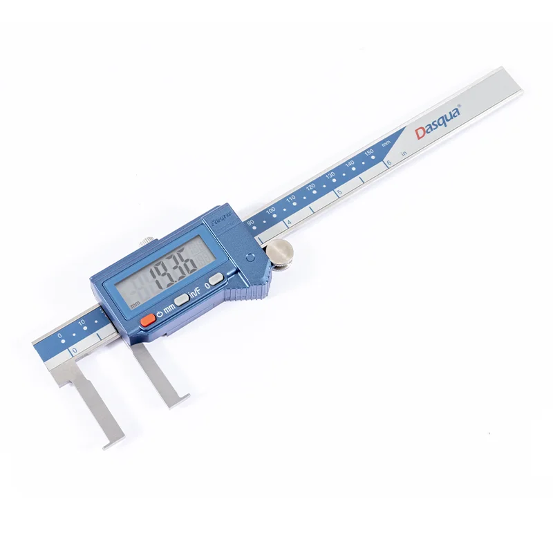 IP54 Range 10-150mm High Accuracy 0.03mm Solid Stainless Steel Smooth Sliding Digital Inside Neck Caliper for Groove