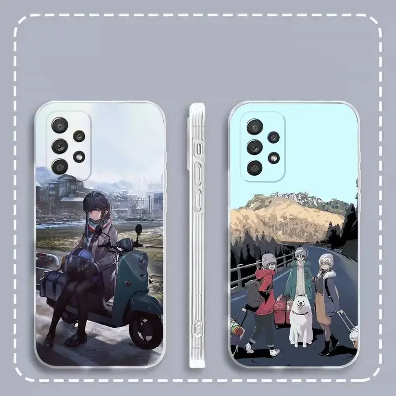 Yurucamp, милый чехол для телефона с аниме девушкой для Samsung Galaxy S 23 22 21 20 10 9 8 7 6 Plus, ультратонкий прозрачный мягкий чехол