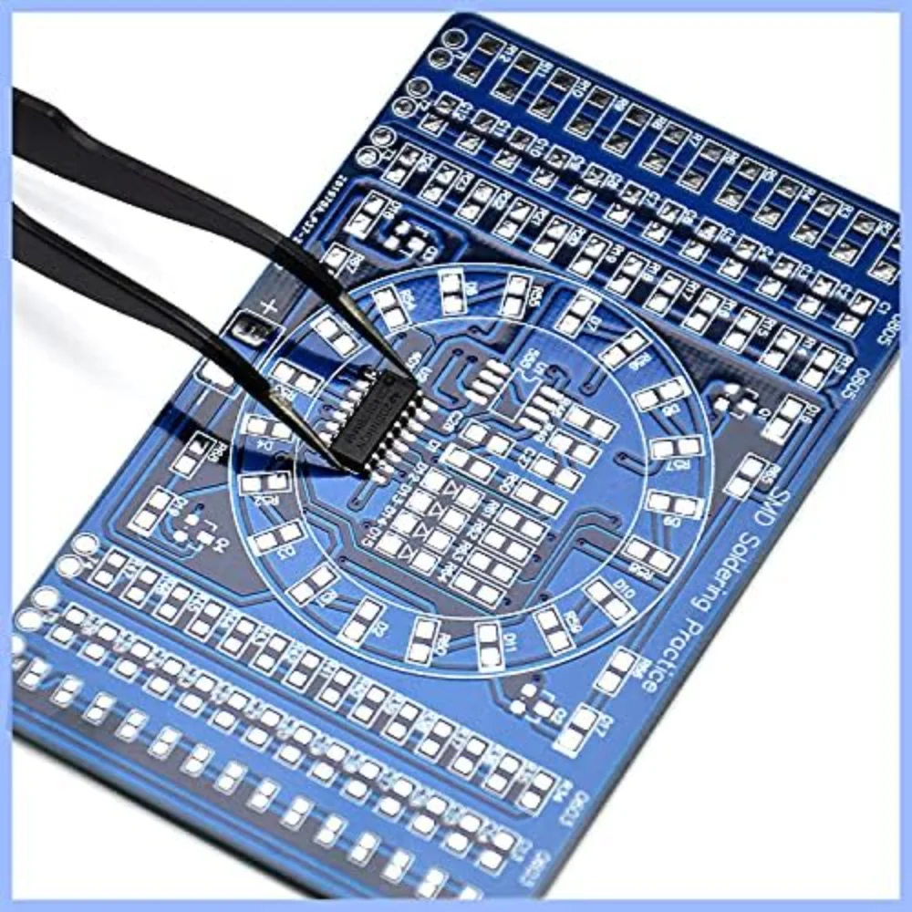 SMD/SMT Welding Practice Training Board – DIY Beginner Soldering Skill Development Kit for Students & Education