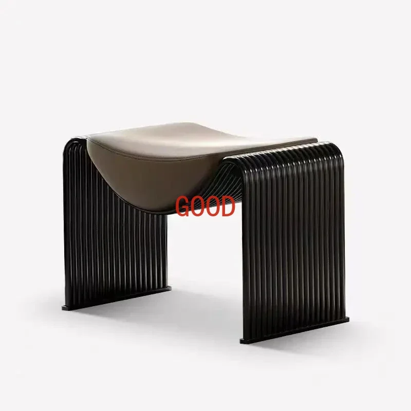 

CX064DL Italian Hallway Ottoman Makeup Dressing Bench Stainless Steel Designer Bench Shoe Changing Stool Furniture Dining Bench