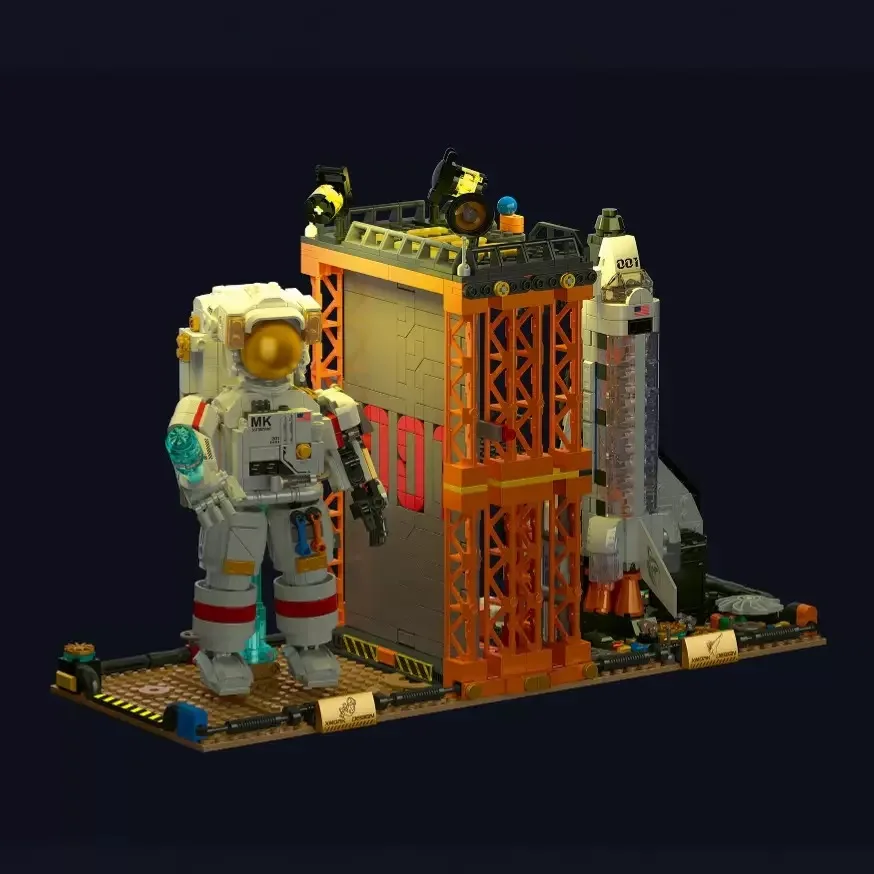 1623PCS Space Bookends Building Blocks DIY Rocket Astronaut Model STEM Educational Desk Decor Gift Boys Kids Birthday view 3