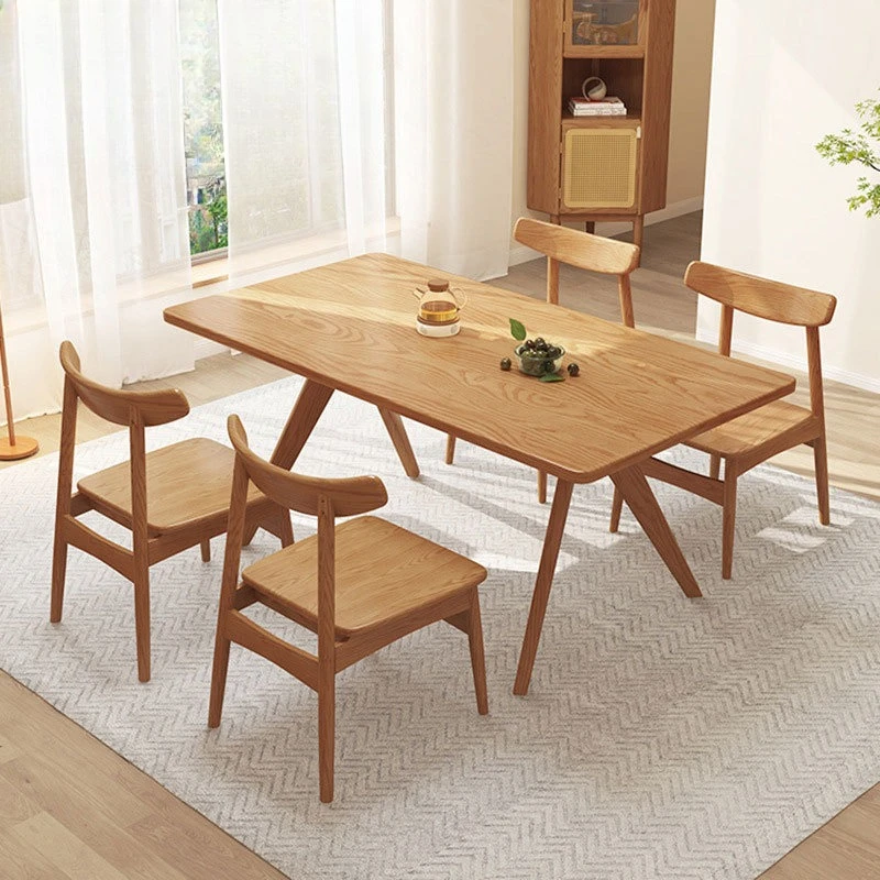 

Nordic Hotel Dining Tables Balcony Restaurant Minimalist Design Dining Tables Wooden Villa Home Furniture Mesa Comedor Ls40cz