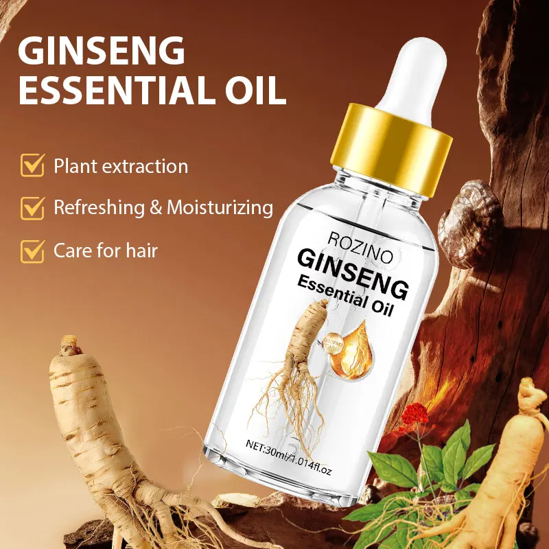 【Instantly Smoothing Frizz-Free Leave-In Hair Care Oil】1.01 oz Premium Ginseng Hair Care Oil, Natural Ginseng Extract, Highly Moisturizing, Long-Lasting Hydration, Relieves Dryness, Breakage, and Frizz, Creates Cool, Smooth, and Shiny Hair, Suitable for Both Men and Women, Portable, Suitable for Use Anytime