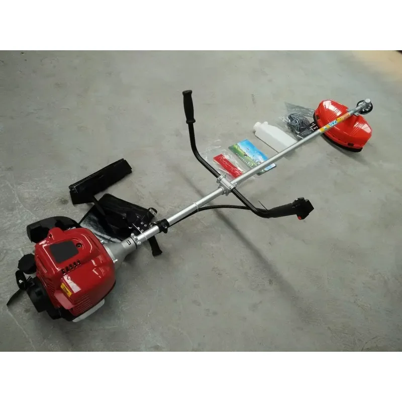 Single Cylinder 2-Stroke DIY Grade Petrol Backpack Brush Cutter Lawn Mower Grass Trimmer 1400W for All Compatible Models