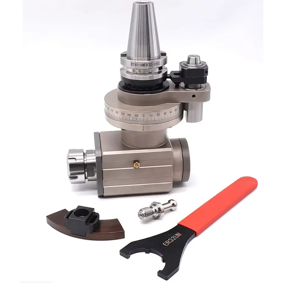 Side milling head machining center side milling head BT40BT50-ER25 32 40CNC side milling angle head bidirectional output