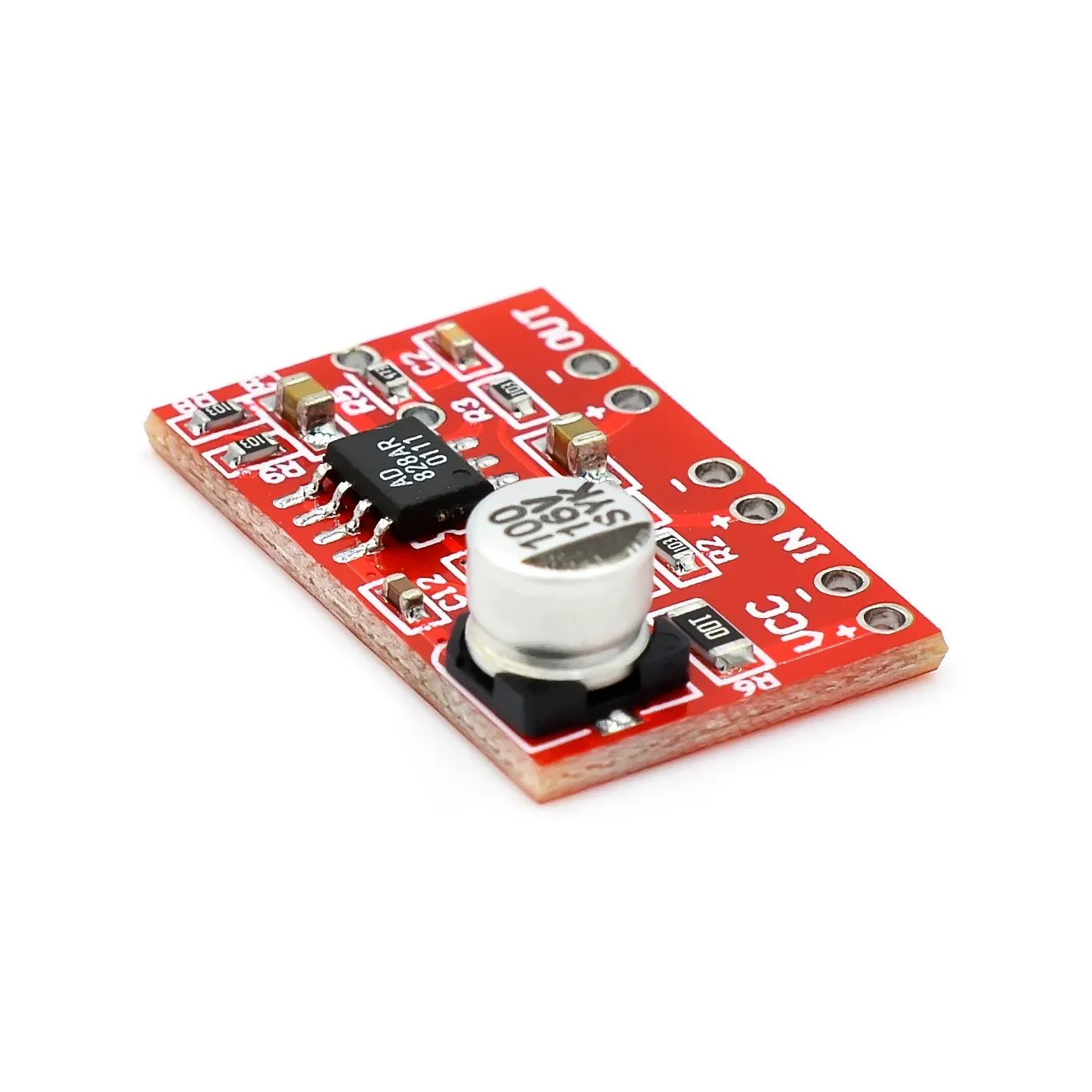 DC 3.8V-15V AD828 Stereo Dynamic Microphone Preamplifier Board MIC Preamp Module Amplifier