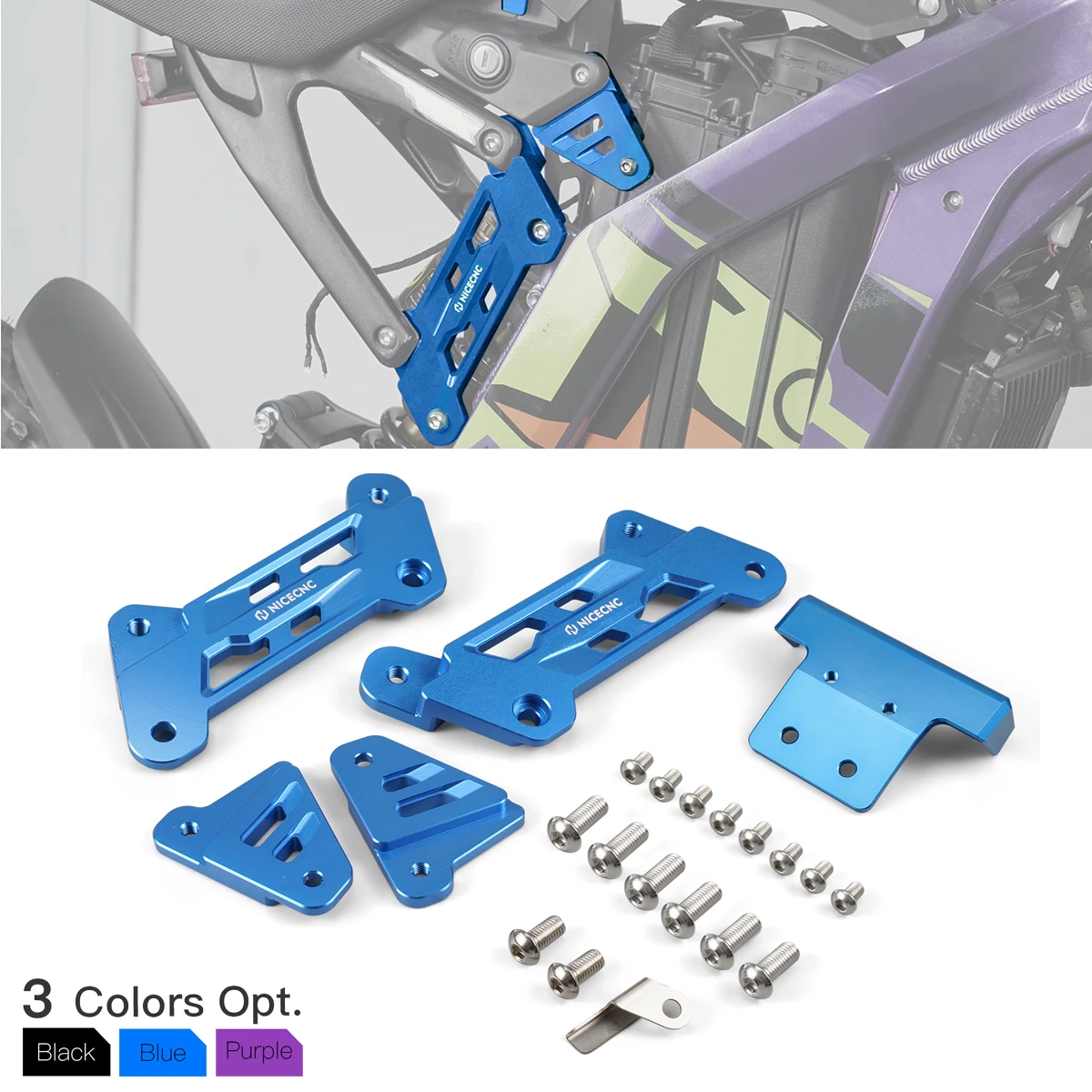 

NICECNC For Sur-Ron Surron Light Bee X S L1E Segway X160 X260 5cm Rise Seat Riser Bracket Stand Kit Electric Off-Road Bike