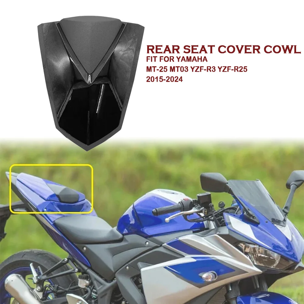 

Motorcycle Rear Seat Cover Cowl Fairings Passenger Fit For YAMAHA YZF-R3 YZF-R25 MT-25 MT-03 2015-2024 Tail Back Covers single S