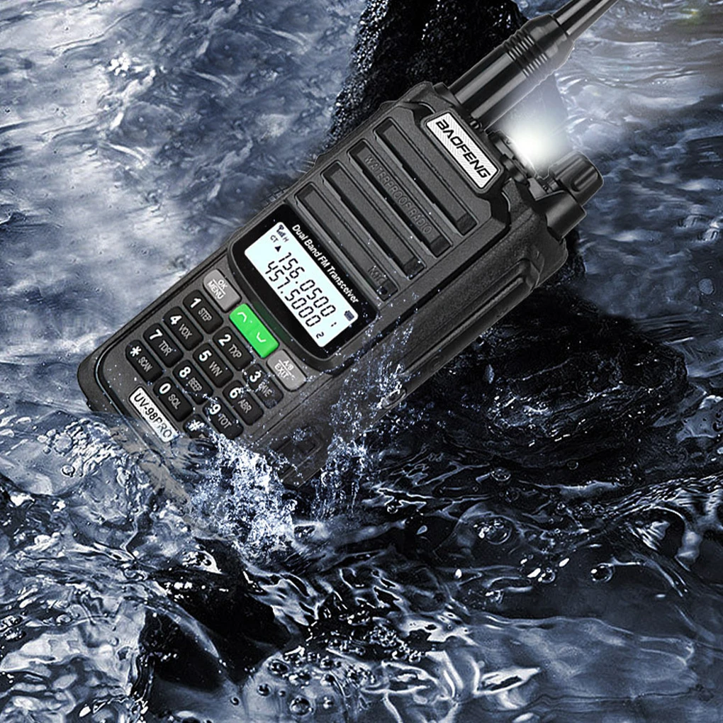 Baofeng UV-98 PRO IP68 Walkie Talkie wodoodporne Radio z szynką dwuzakresowy ulepszone UV-98 PRO