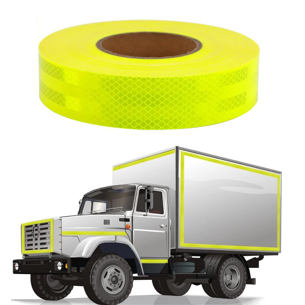 5cmx50m/Roll Diamond Grade Reflective Tape Car PET Self-Adhesive Car Retrofit Reflect Tape For Truck