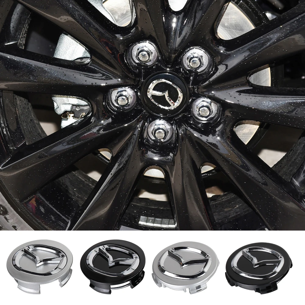 4pcs 56mm ABS Car Wheel Center Hub Center Cap Car Wheel Cap Cover For Mazda 3 Axela 6 GH Atenza CX5 2 Demio CX8 CX4 RX8 RX7 MS