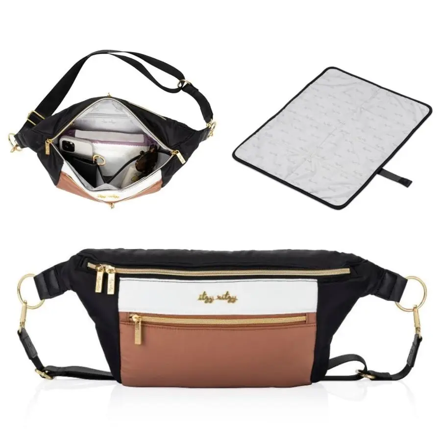 

Ritzy Adjustable StrapWear as a Crossbody, Belt Shoulder Bag, Coffee amp Cream, Small