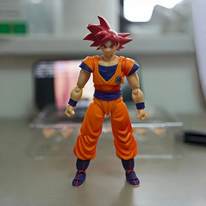 Original Bandai S.H.Figuarts Dragon Ball Super Super Saiyan God Son Goku Articulated Action Figure Collectible With Original Box view 3