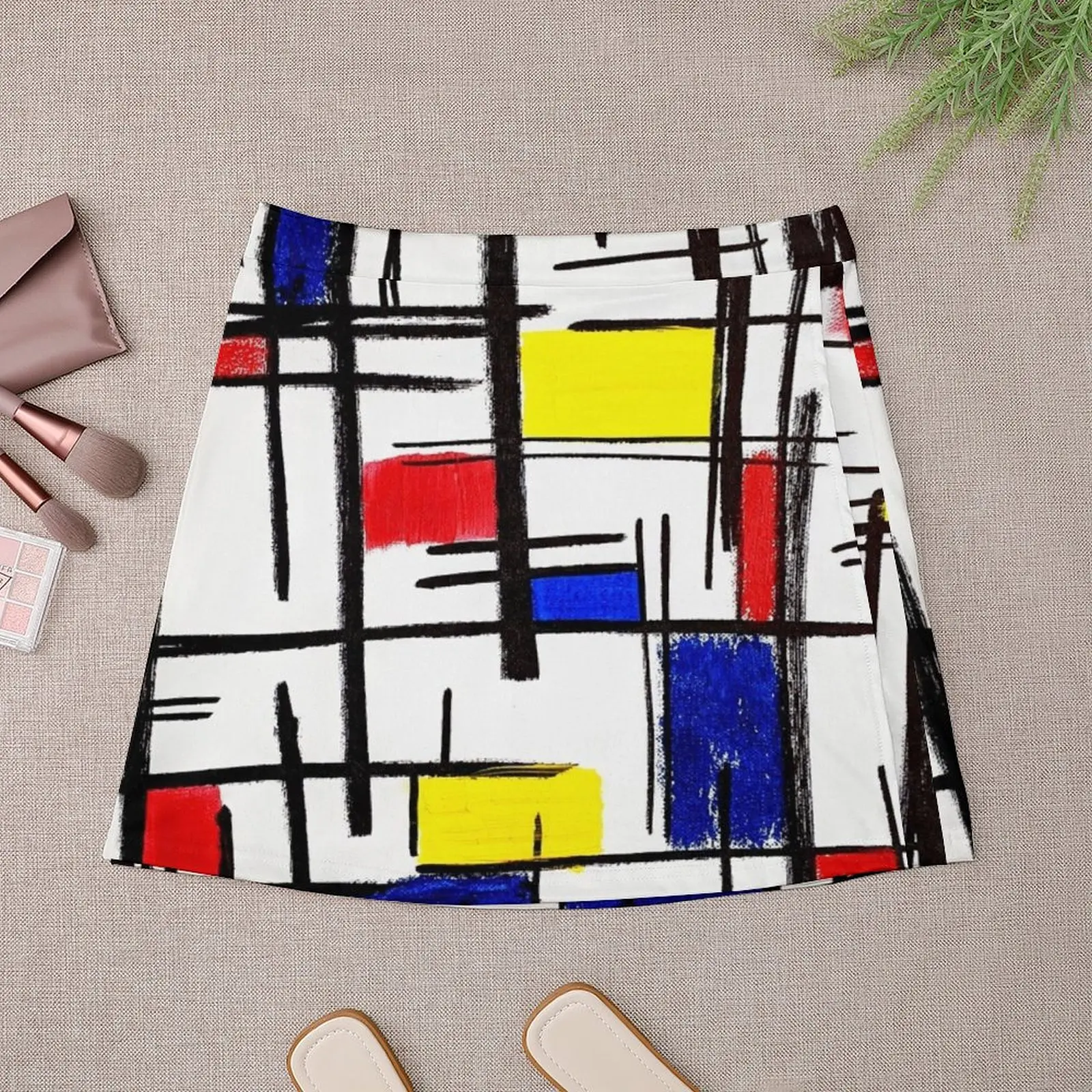 Mondrian Minimalist De Stijl Modern Art ? epitomegirl Mini Skirt Clothing female Skirt pants kawaii skirt Mini