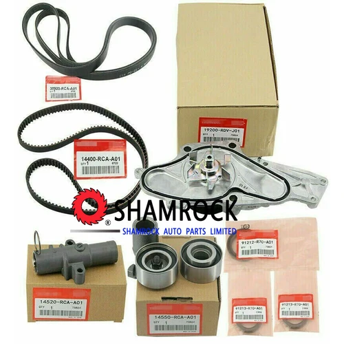 Kit de correa de distribución con bomba de agua para coche, Kit de correa de distribución con bomba de agua para ayu ra Odyss ey TL V6 oem 14520-RCA-A01 14510-RCA-A01, 14520-RCA-A01