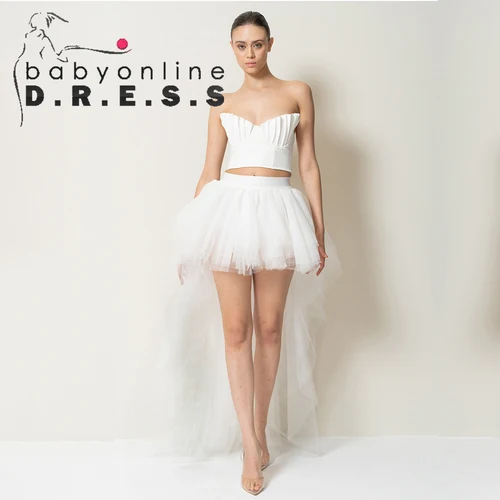 BABYONLINE enagua nupcial cintura ceñida favorecedora falda larga de tul Beige, enagua de ondas para adultos falda tutú de cóctel gótica