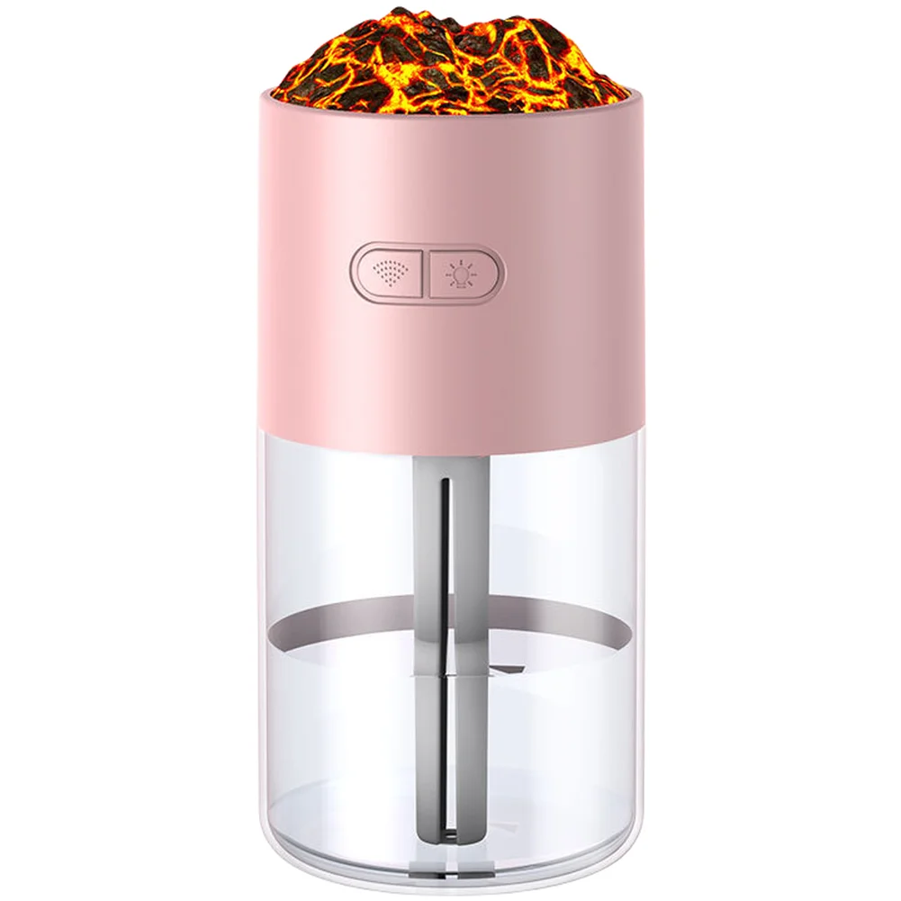 Portable USB Car Humidifier with Colorful Flame LED Light 280ml Tank for Home Office Use Quiet Operation Under 36dB