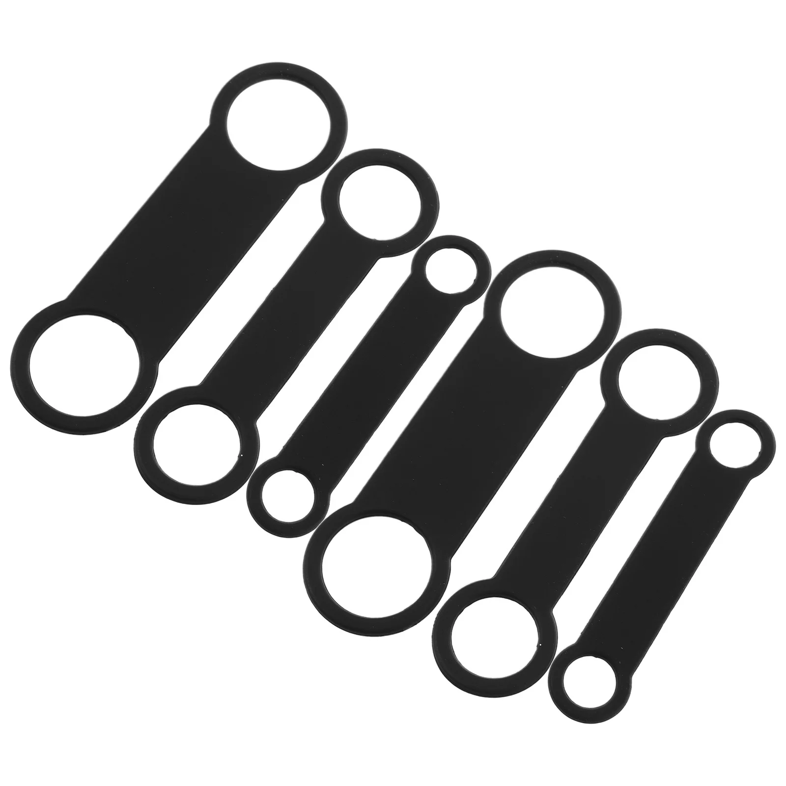 

6pcs Silicone Dog Tag Holder Replacement Bands No Noise Elastic Pet Id Tag Cover Slide On Adjustable Ring For Dog Collar Quiet