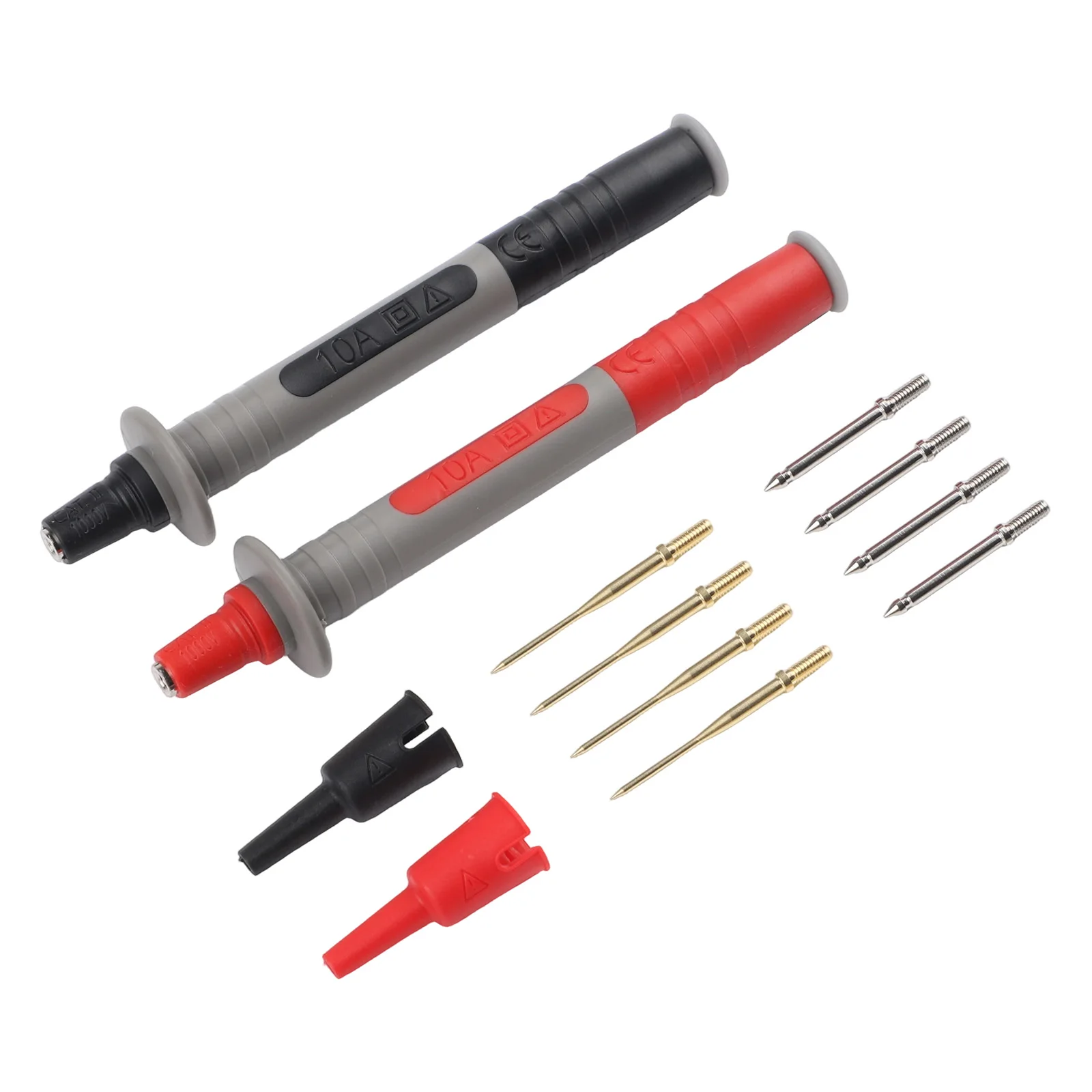 1000V/20A P8003 Multimeter Probe Set 2mm Replaceable Gold Probes Multi-purpose Multimeter Test Copper Probes Testing Tool