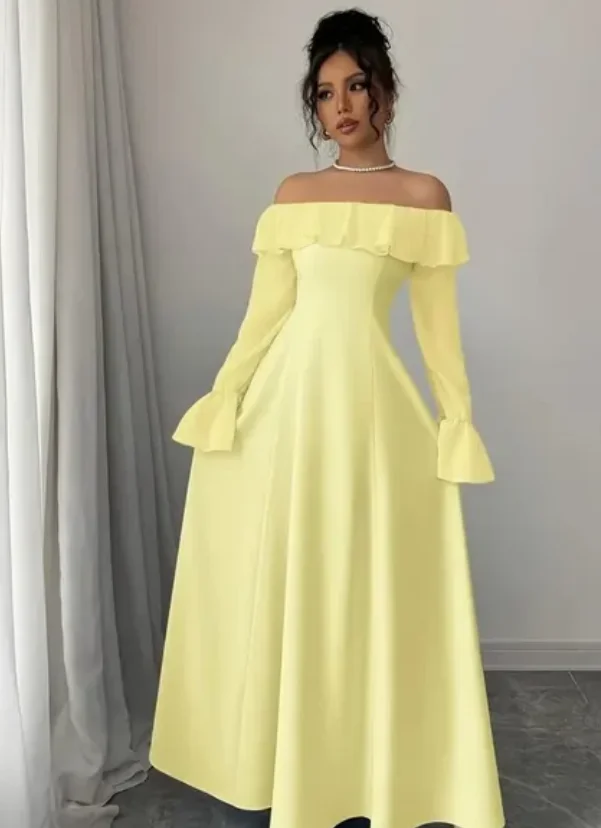 Hochwertige, maßgeschneiderte, trägerlose, knöchellange, rückenfreie Drei-Viertel-Kleider für Damen, Invitada فساتavera Mustaة Vestido