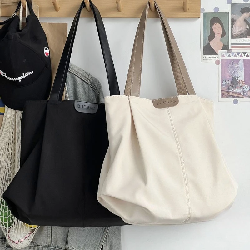 Универсальная пригородная ленивая холщовая сумка-тоут, простая повседневная литературная студенческая сумка на одно плечо