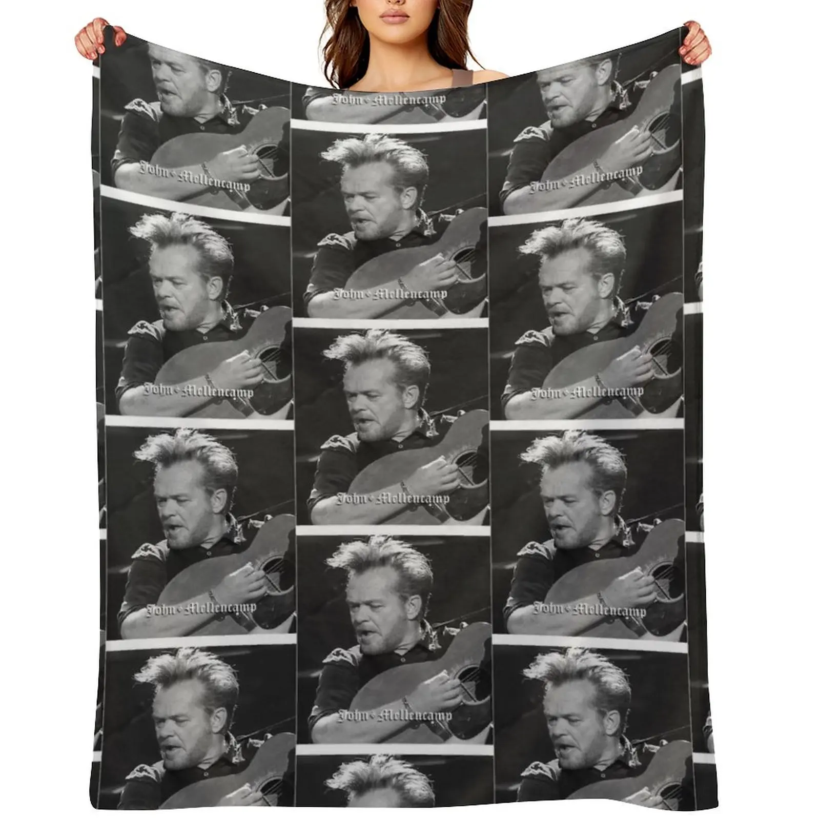 

Picture Berdendang Satu Satu Nya John Design Singer Mellencamp Throw Blanket wednesday bed plaid Vintage Custom Blankets