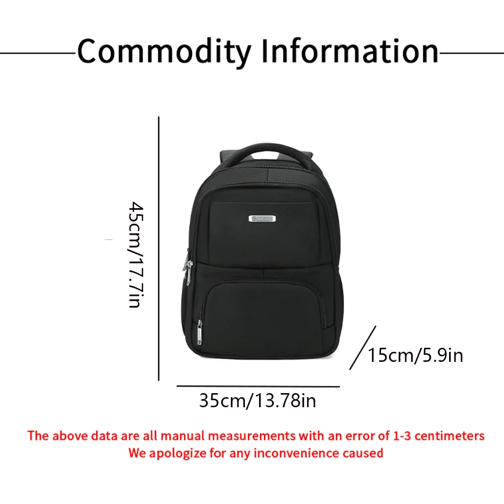 1Pcs【Extra Large Capacity】Multifunctional Business Travel Backpack with Scientific Compartment Design: Main Bag + Left Compartment + Side Pockets, Includes Laptop Compartment, Breathable Back Panel, Commuting and School Essential