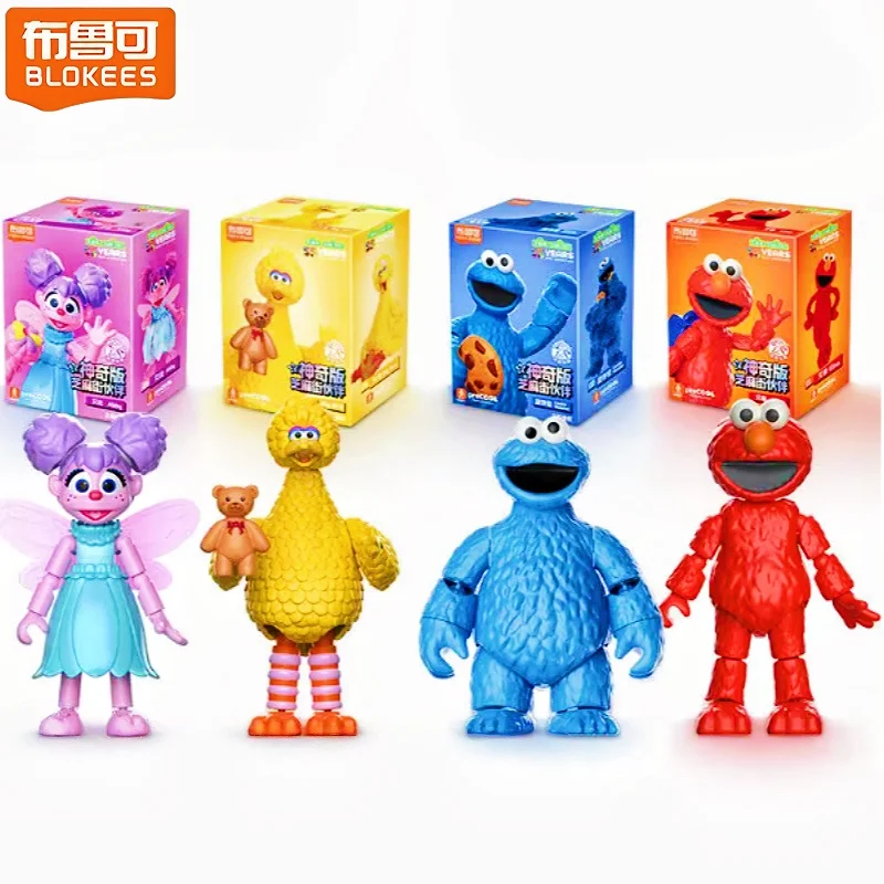 Blokees Barrio Sésamo juguetes de bloques de construcción ERNIE BERT ELMO COOKIE MONSTER BIG BIRD modelo de dibujos animados figura ensamblada juguetes regalo