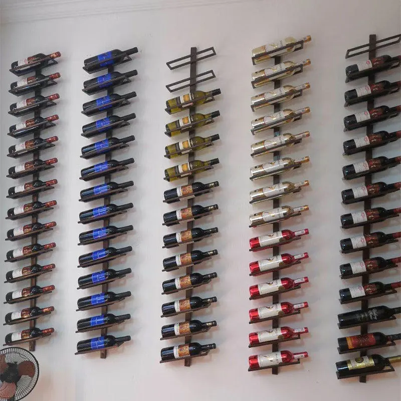 

European wine rack wall decoration wine rack wine cabinet wrought iron hanging wine bottle display rack wall