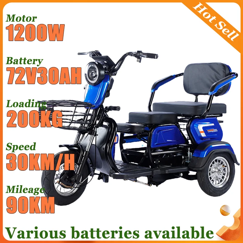 Comfortable Seat Mobility Scooter Adult 800 Watt Motor Battery Disabled Commuting Electric Tricycle Elderly Leisure Scootmobiel