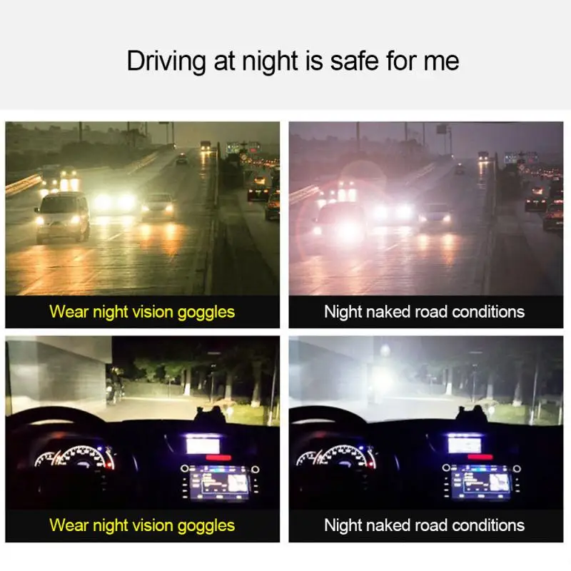 Car Night Vision Driver Goggles Driving Glasses Anti-Glare Vision UV Protection Driver Safety Sunglasses Eyewear