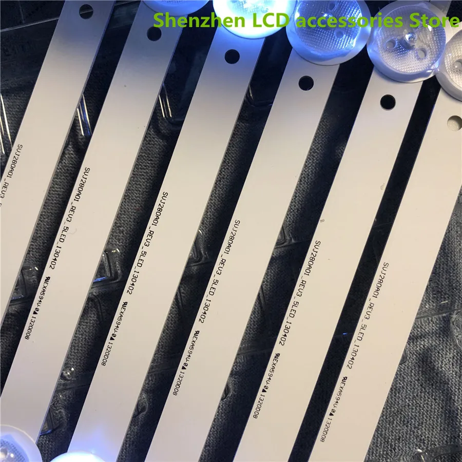 3Pieces/lot  530mm LED Backlight strip For Proline Bravis 28C2000B 28 inch TV L2830HD SVJ280A01 REV3 5LED 130402 M280X13 100%NEW