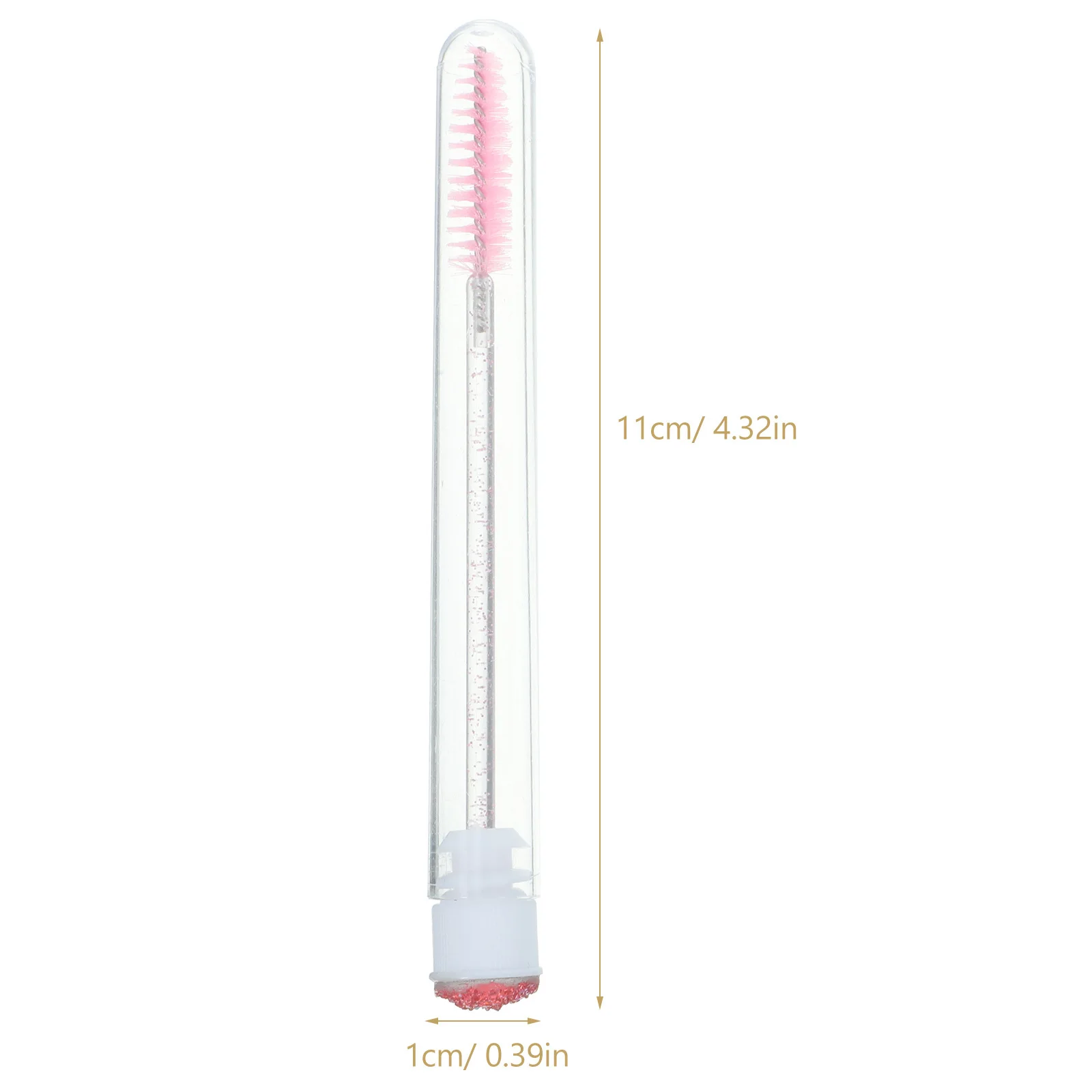 Brosse à cils en tige de cristal, baguettes de Mascara portables, Tube réutilisable, applicateur de maquillage, peigne à sourcils, 10 pièces