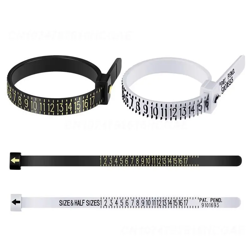 فحص حجم الإصبع الرسمي للرجال والنساء مقاسات صنع المجوهرات أدوات الإكسسوارات جهاز اختبار الإصبع مقاس الخواتم القياسي في الولايات المتحدة الأمريكية