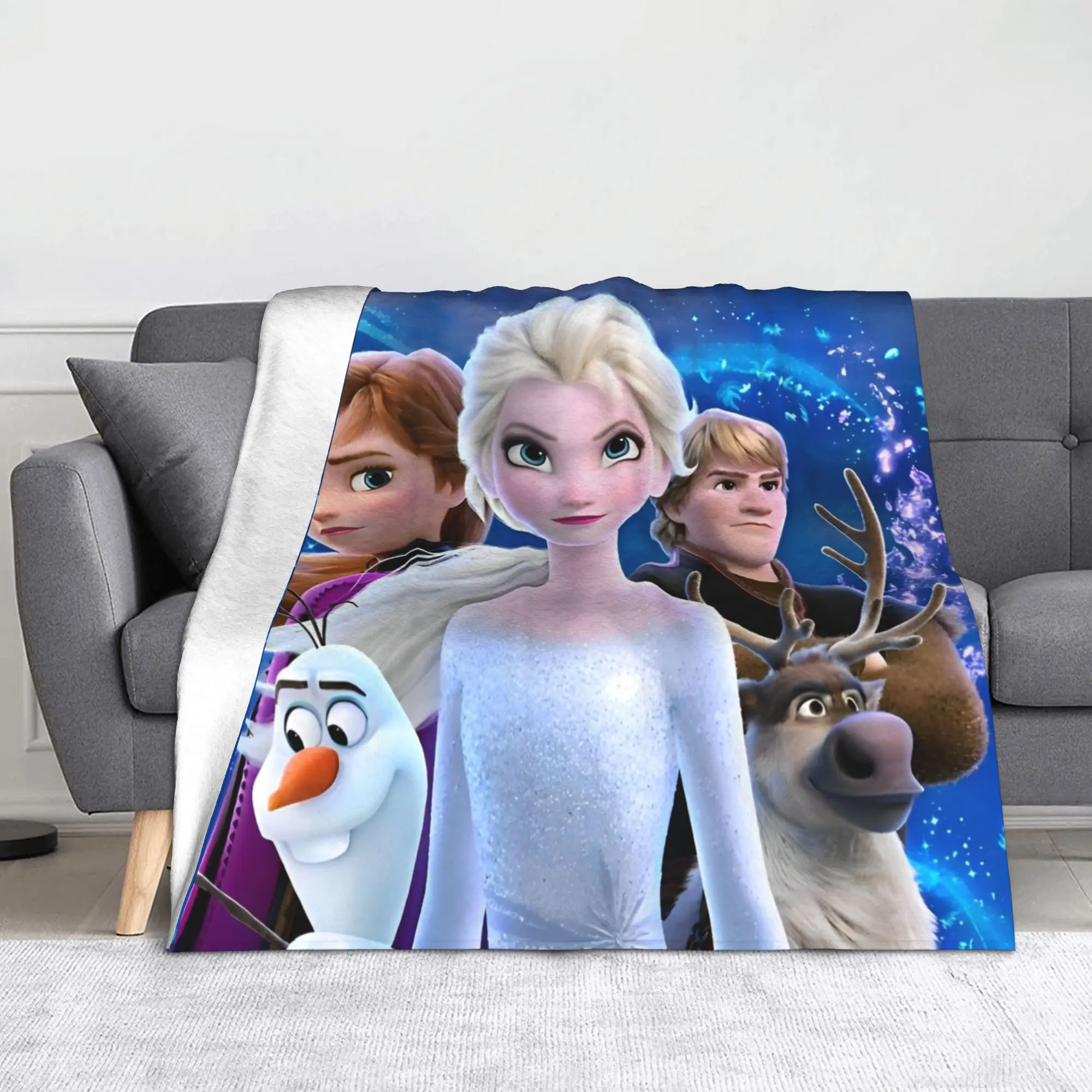 

Флисовые одеяла «Холодное сердце», забавные одеяла с милым мультяшным фэнтези для дома, отеля, дивана, 150*125 см, покрывало