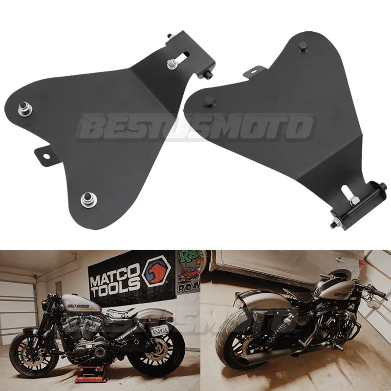 

Motorcycle Black Solo Seat Baseplate Bracket Support Holder Mounting Kit For Harley Sportster XL 883 1200 48 Bobber Chopper