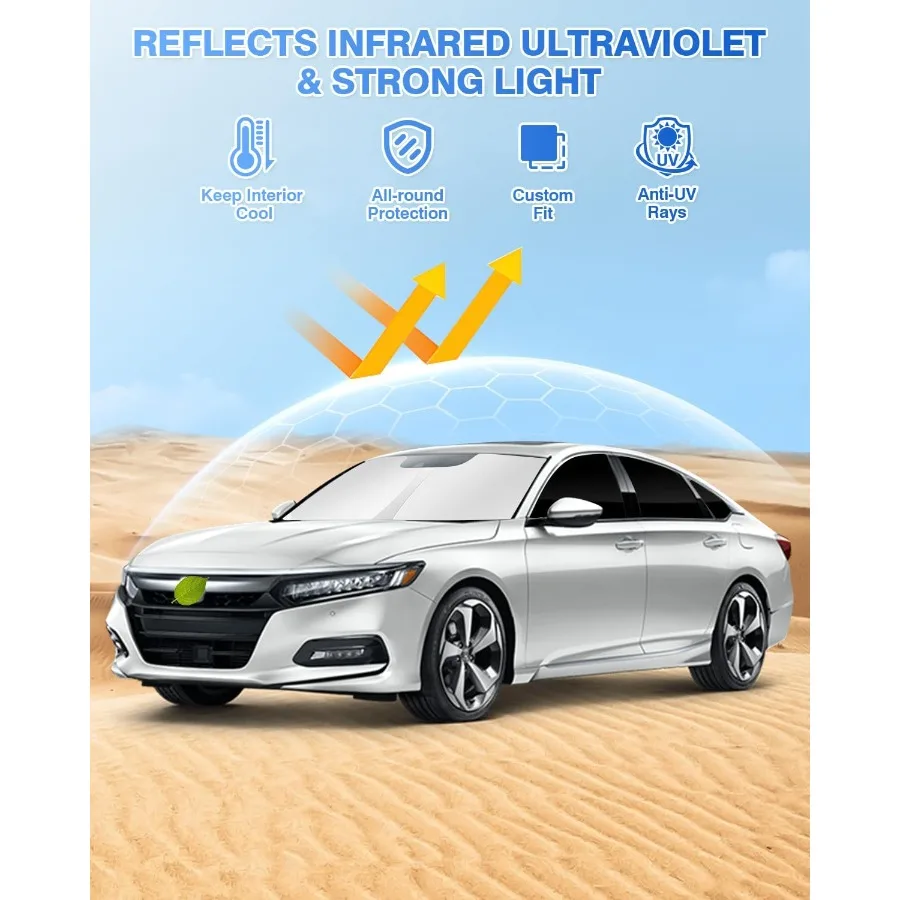 الزجاج الأمامي الشمسيات لهوندا أكورد 20182022 الجانب الخلفي نافذة الظل مجموعة غطاء نافذة الشمس قناع مانع حماية الخصوصية Kee #2