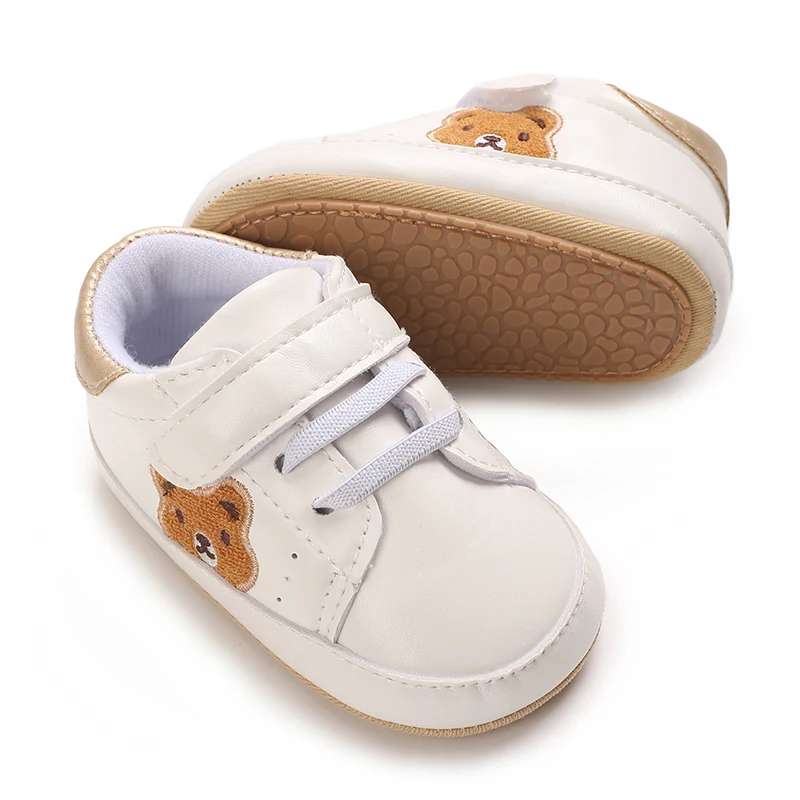 Frühling und Herbst Niedliche Bärenmuster Sportschuhe 0-12 Monate Baby Weiche Sohle Rutschfeste Sneaker – Detail 4