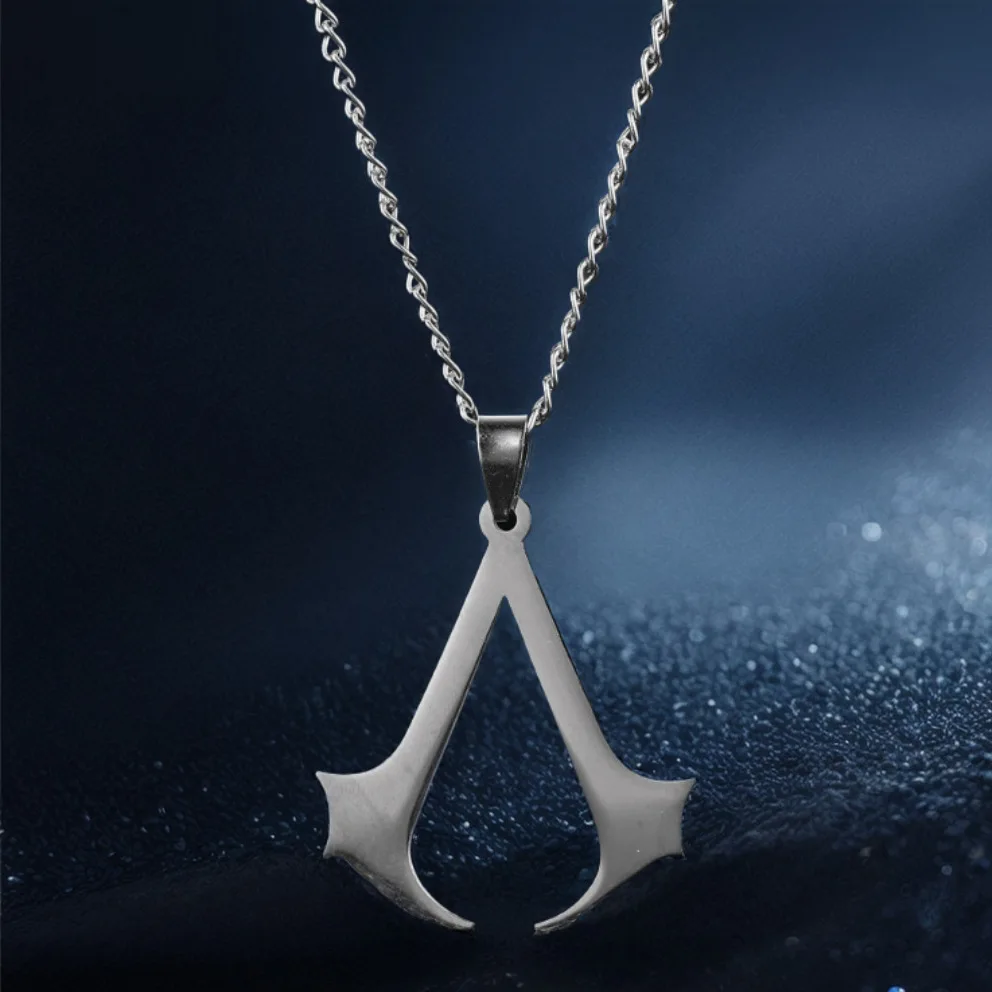 الفولاذ المقاوم للصدأ قاتل Syndicate العقيدة DIY قلادة لعبة فيلم أنيمي تأثيري قلادة الرجال المجوهرات هدية #1