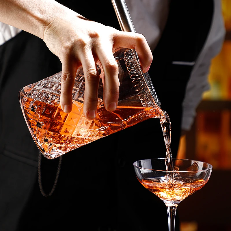 

700ml Glass Studded Cocktail Mixing Glass Bar Tools