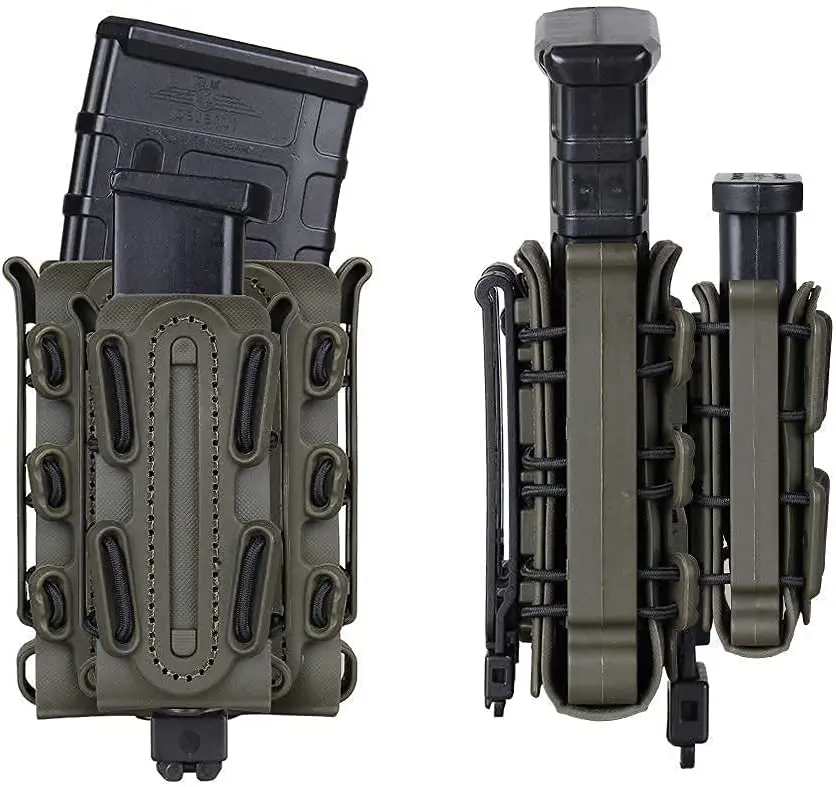 Tactical 9MM 5.56mm 7.62mm Fast Mag Pouch Airsoft Magazine Pouch Holster Molle Belt Fast Attach Carrier Holster 9mm Pouch