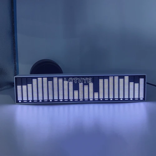 Imagen 2 del producto Analizador de ritmo de captación de Control de voz de espectro de música LED multimodo indicador de nivel de Audio medidor de VU carcasa blanca y negra