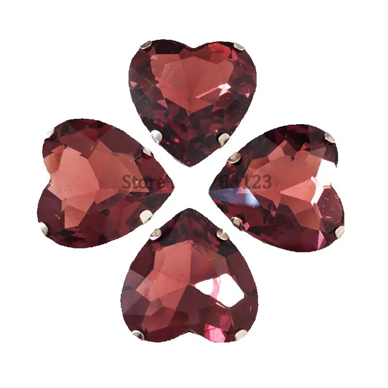 Spedizione gratuita! simbolo di cuore colore rosa di cristallo di vetro allentati flatback strass, cuce sulla pietra per diy abbigliamento accessori