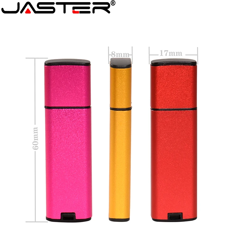 JASTER Gold Plastic USB Flash Drive 128GB High Speed ​​Black Pen Drive Free Keychain Creative Business Gift Memory Stick U Disk