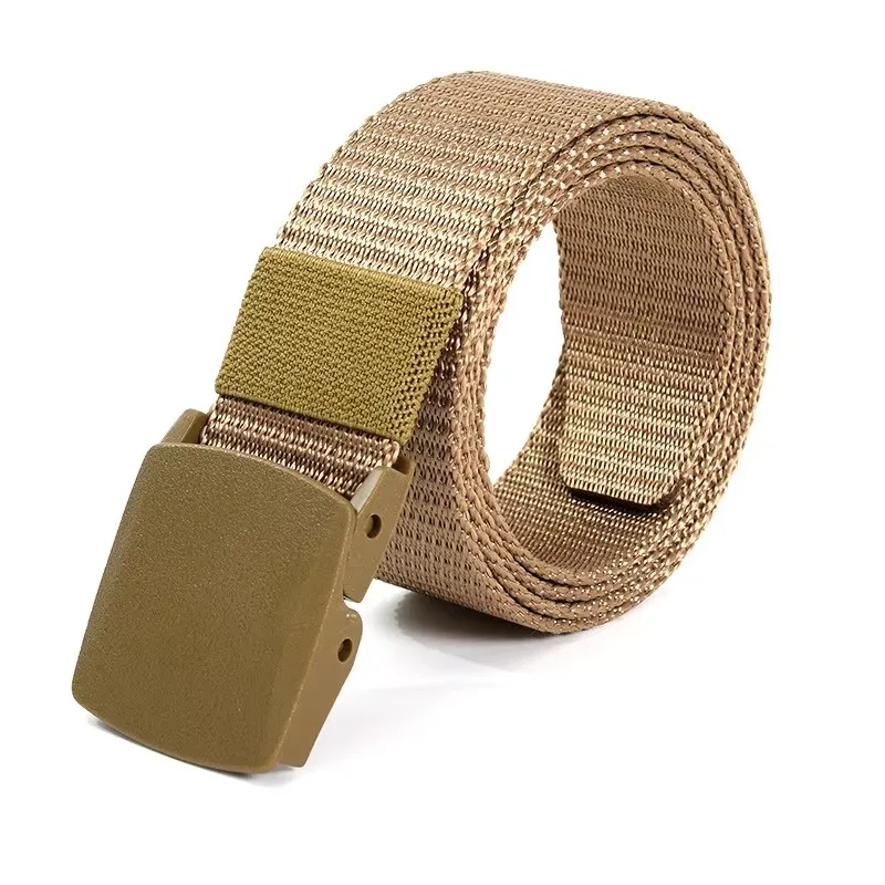 Männer Leinwand Gürtel Kunststoff Schnalle Metall-Freies Taktische Taille Gürtel Outdoor Wandern Gurtband Nylon Gürtel frauen Gürtel Neutral gürtel Neue – Detail 3